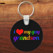Gay Pride Grandma I Love My Grandson Sleutelhanger (Voorkant)