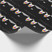 Gay Pride Grooms in Stropdas bruiloft Cadeaupapier (Hoek)