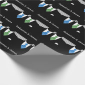 Gay Pride Grooms in Stropdas bruiloft Cadeaupapier (Hoek)