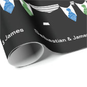 Gay Pride Grooms in Stropdas bruiloft Cadeaupapier (Rol Hoek)