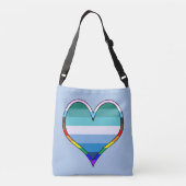 Gay Pride hart crossbody tas (Achterkant)