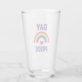 Gay Pride | Hart en regenboog Glas (Achterkant)