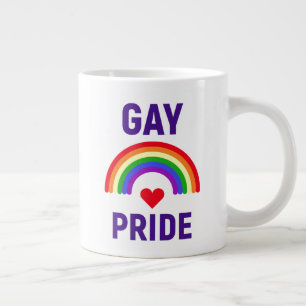 Gay Pride Hart en regenboog Grote Koffiekop