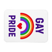 Gay Pride | Hart en regenboog Magneet (Horizontaal)