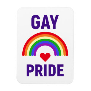 Gay Pride Hart en regenboog Magneet