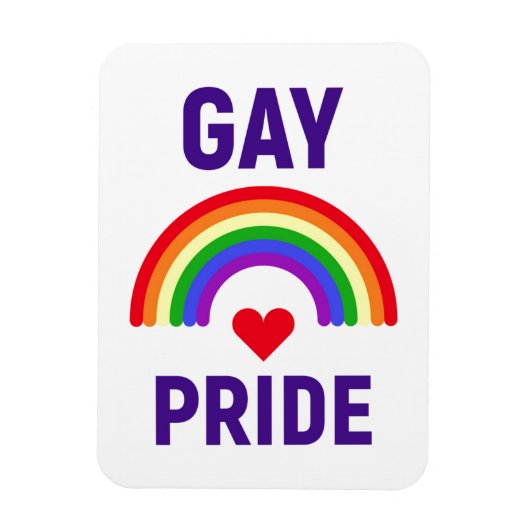 Gay Pride | Hart en regenboog Magneet (Verticaal)