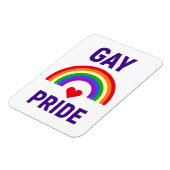 Gay Pride | Hart en regenboog Magneet (Linkerzijde)