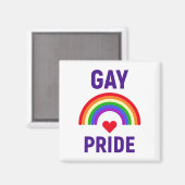 Gay Pride | Hart en regenboog Magneet (Voorkant / Achterkant)