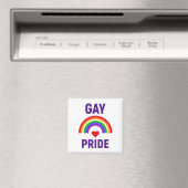 Gay Pride | Hart en regenboog Magneet (Insitu (Vaatwasser))