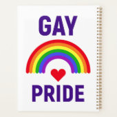 Gay Pride | Hart en regenboog Planner (Achterkant)