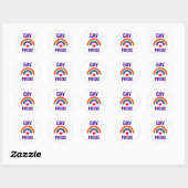 Gay Pride | Hart en regenboog Ronde Sticker (Vel)