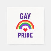 Gay Pride | Hart en regenboog Servet (Voorkant)