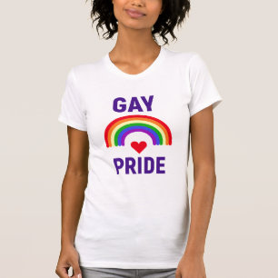 Gay Pride   Hart en regenboog T-shirt
