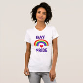 Gay Pride | Hart en regenboog T-shirt (Voorkant volledig)