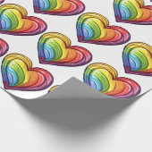 Gay pride hart ontwerp cadeaupapier (Hoek)