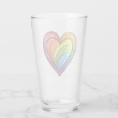 Gay pride hart ontwerp glas (Achterkant)