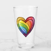 Gay pride hart ontwerp glas (Voorkant)