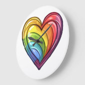 Gay pride hart ontwerp grote klok (Hoek)