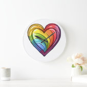 Gay pride hart ontwerp grote klok (Huis)