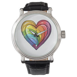 Gay pride hart ontwerp horloge