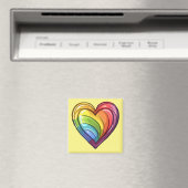Gay pride hart ontwerp magneet (Insitu (Vaatwasser))