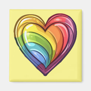 Gay pride hart ontwerp magneet