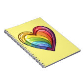 Gay pride hart ontwerp notitieboek (Rechterzijde)