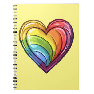 Gay pride hart ontwerp notitieboek