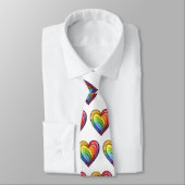 Gay pride hart ontwerp stropdas (Gebonden)