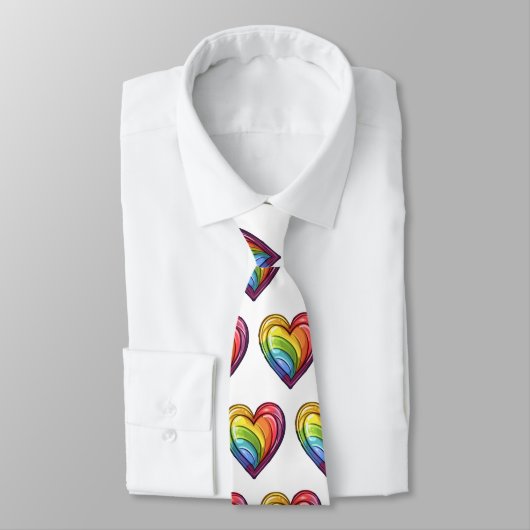 Gay pride hart ontwerp stropdas (Gebonden)
