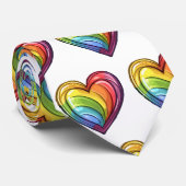 Gay pride hart ontwerp stropdas (Opgerold)