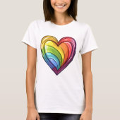 Gay pride hart ontwerp t-shirt (Voorkant)