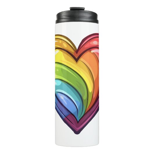 Gay pride hart ontwerp thermosbeker (Voorkant)