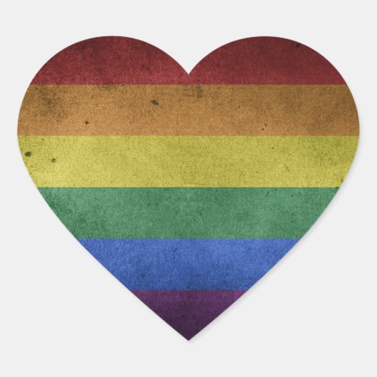 Gay Pride Hart Sticker (Voorkant)