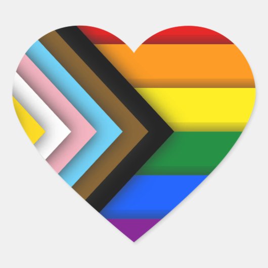 Gay Pride Hart Sticker (Voorkant)