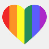 Gay Pride Hart Sticker (Voorkant)