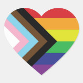 Gay Pride Hart Sticker (Voorkant)