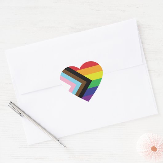 Gay Pride Hart Sticker (Envelop)