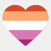 Gay Pride Hart Sticker (Voorkant)
