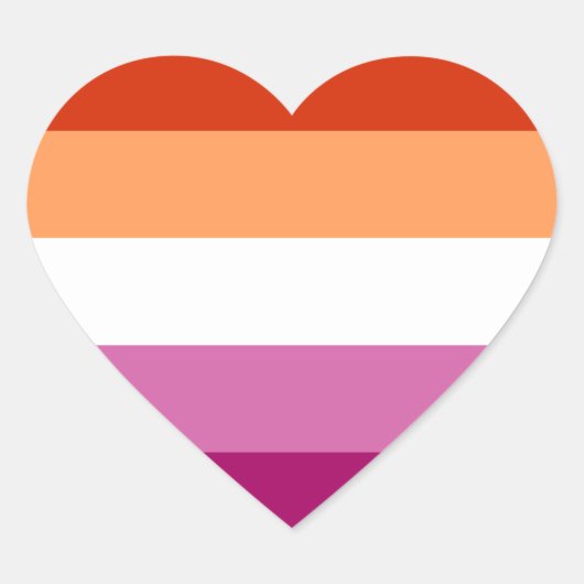 Gay Pride Hart Sticker (Voorkant)