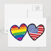 GAY-PRIDE-HEART-AND-FLAG BRIEFKAART (Voorkant / Achterkant)