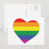 Gay Pride Heart Briefkaart (Voorkant / Achterkant)