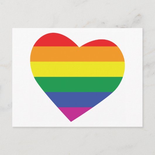 Gay Pride Heart Briefkaart (Voorkant)