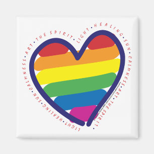 Gay Pride Heart en Gezegden Magneet