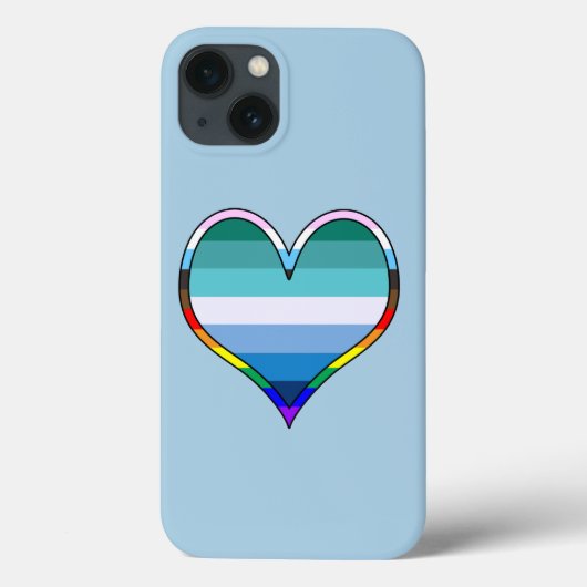 Gay Pride Heart Hoesje-Mate iPhone Case (Achterkant)