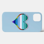 Gay Pride Heart Hoesje-Mate iPhone Case (Achterkant (horizontaal))