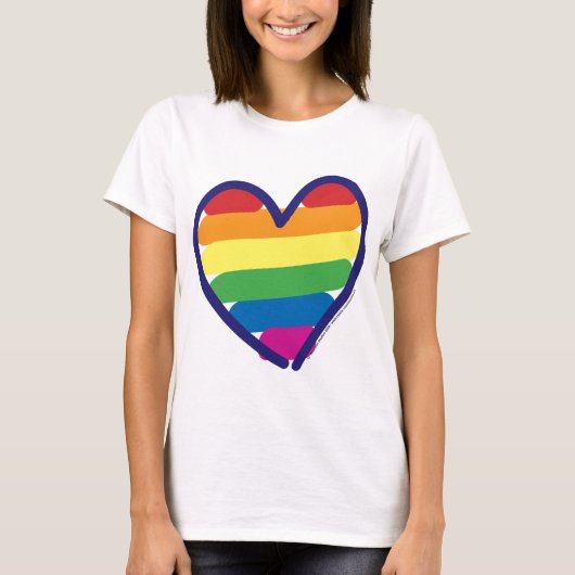 GAY-PRIDE-HEART-In-catneato T-shirt (Voorkant)