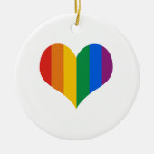 Gay Pride Heart Keramisch Ornament (Voorkant)
