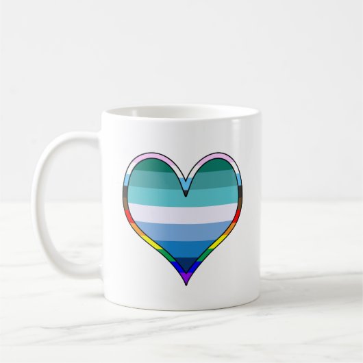 Gay Pride Heart Koffiemok (Links)