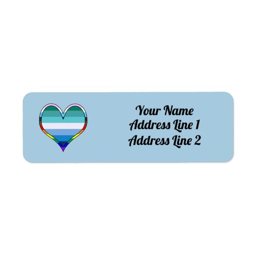 Gay Pride Heart Label (Voorkant)